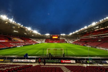 Premier Lig karşılaşması öncesinde Sunderland Liverpool 'a karşı 11 Şubat 2026' da Sunderland, Sunderland 'da oynanan stadyumun genel bir görüntüsü.