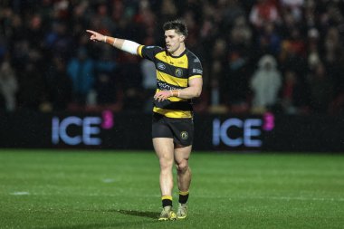 York Knights 'dan Scott Galeano, 12 Şubat 2026' da İngiltere 'nin Lincoln kentinde oynanan Betfred Süper Lig Birinci Raundu maçında takım arkadaşlarına talimat verdi.