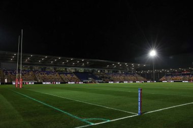 The LNER Community Stadyumu 'nun 12 Şubat 2026' da İngiltere 'nin Lincoln kentinde oynanan Betfred Süper Lig 1. Raundunda York Knights vs Hull KR maçındaki genel görüntüsü.