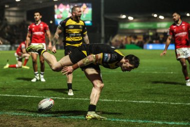 York Knights takımından Scott Galeano, 12 Şubat 2026 'da LNER Community Stadyumu, Lincoln, Birleşik Krallık' ta oynanan Betfred Süper Lig 1. Raundunda, York Knights vs Hull KR maçına gidiyor.