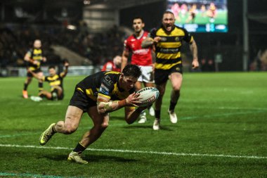 York Knights takımından Scott Galeano, 12 Şubat 2026 'da LNER Community Stadyumu, Lincoln, Birleşik Krallık' ta oynanan Betfred Süper Lig 1. Raundunda, York Knights vs Hull KR maçına gidiyor.