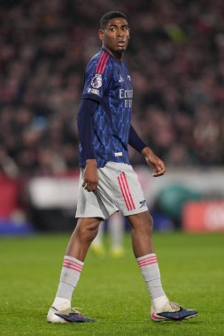 12 Şubat 2026 'da İngiltere' nin GTECH Community Stadyumu 'nda oynanan Premier League maçında Cristhian Mosquera of Arsenal Brentford-Arsenal maçı sırasında