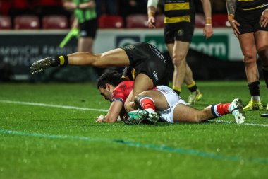 Hull KR takımından Tyrone May, 12 Şubat 2026 'da İngiltere' nin Lincoln kentinde oynanan Betfred Süper Lig 1. Raundu karşılaşmasında 0-4 öne geçti.