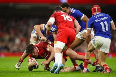 Galler 'den Eddie James, 15 Şubat 2026' da İngiltere 'nin Cardiff kentindeki Principality Stadyumu' nda oynanan Galler - Fransa maçında altı ülke arasında mücadele aldı.