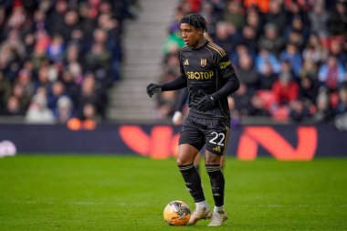 Kevin of Fulham controls the ball  during the Emirates FA Cup 4th Round  match Stoke City vs Fulham at Bet365 Stadium, Stoke On Trent, United Kingdom on 15 February 2026