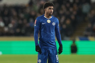 Chelsea 'den Andrey Santos, 13 Şubat 2026 tarihinde İngiltere' nin Hull şehrindeki MKM Stadyumu 'nda oynanan 4.
