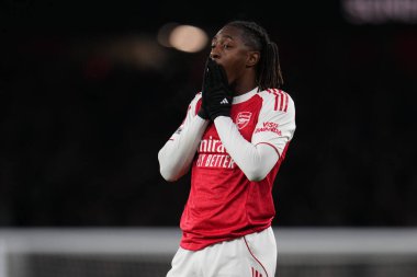 Arsenal takımından Eberechi Eze, 15 Şubat 2026 tarihinde Birleşik Krallık 'ın Emirates kentinde oynanan 4.