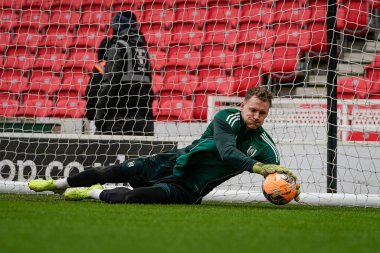 Fulham kalecisi Bernd Leno, 15 Şubat 2026 tarihinde Birleşik Krallık 'ın başkenti Bet365 Stadyumu' nda oynanan 4.