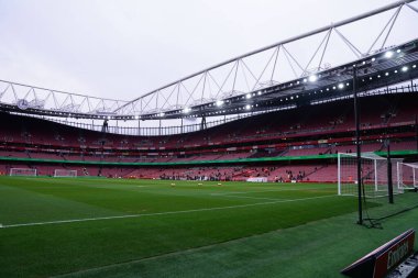 15 Şubat 2026 'da Birleşik Krallık' ın Emirates kentinde oynanan dördüncü tur karşılaşmasında Emirates stadyumunun genel görünümü Arsenal vs Wigan Athletic 'e karşı.