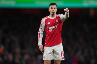 Arsenal takımından Gabriel Martinelli, 15 Şubat 2026 tarihinde Birleşik Krallık 'ın Emirates kentinde oynanan Arsenal - Wigan Atletizm karşılaşmasında oynanan 4.