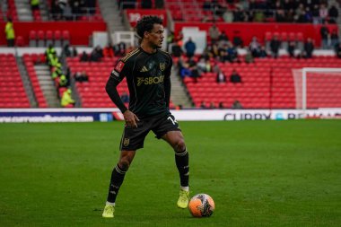 Fulham 'dan Oscar Bobb, 15 Şubat 2026 tarihinde Birleşik Krallık' ın Bet365 Stadyumu 'nda oynanan 4.