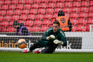 Fulham kalecisi Benjamin Lecomte, 15 Şubat 2026 tarihinde Birleşik Krallık 'ın başkenti Bet365 Stadyumu' nda oynanan 4.