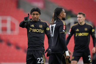 Fulham 'lı Kevin, 15 Şubat 2026 tarihinde İngiltere' nin Trent kentindeki Stoke On Trent Stadyumu 'nda oynanan 4. Rauntluk Emirlikler Kupası karşılaşmasında 1-1' lik galibiyetini kutluyor.