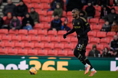 Fulham 'dan Issa Diop, 15 Şubat 2026 tarihinde İngiltere' nin Trent kentindeki Stoke On Trent Stadyumu 'nda oynanan 4.