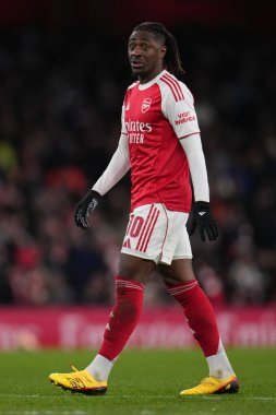 Arsenal takımından Eberechi Eze, 15 Şubat 2026 tarihinde Birleşik Krallık 'ın Emirates kentinde oynanan 4.