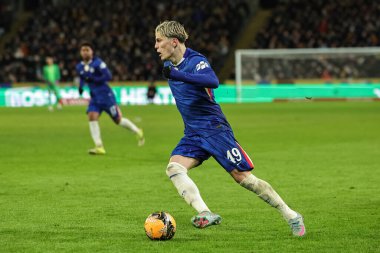 Chelsea 'den Alejandro Garnacho, 13 Şubat 2026' da İngiltere 'nin Hull şehrindeki MKM Stadyumu' nda oynanan 4.