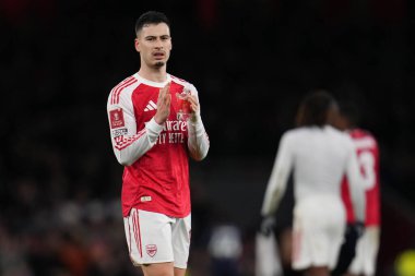 Arsenal takımından Gabriel Martinelli, 15 Şubat 2026 tarihinde Birleşik Krallık 'ın Emirates kentinde oynanan Arsenal - Wigan Atletizm karşılaşmasında oynanan 4.