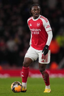 Arsenal takımından Eberechi Eze, 15 Şubat 2026 tarihinde Birleşik Krallık 'ın Emirates kentinde oynanan 4.