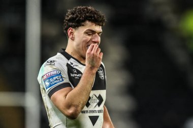 Hull FC 'den Lewis Martin 14 Şubat 2026' da İngiltere 'nin Hull Stadyumu' nda oynanan 1. Betfred Süper Lig karşılaşmasında Hull FC Bradford Bulls 'a karşı.