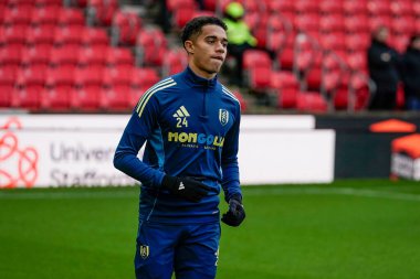 Joshua King of Fulham, 15 Şubat 2026 tarihinde Birleşik Krallık 'ın başkenti Bet365 Stadyumu' nda oynanan 4.