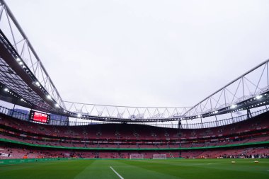15 Şubat 2026 'da Birleşik Krallık' ın Emirates kentinde oynanan dördüncü tur karşılaşmasında Emirates stadyumunun genel görünümü Arsenal vs Wigan Athletic 'e karşı.