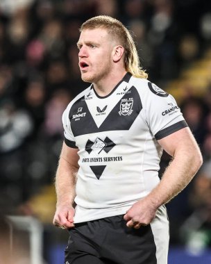 Hull FC 'den Brad Fash 14 Şubat 2026' da İngiltere 'nin Hull Stadyumu' nda oynanan 1. Betfred Süper Lig karşılaşmasında Hull FC, Bradford Bulls 'a karşı.