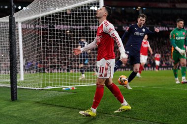 Arsenal 'den Gabriel Martinelli, 15 Şubat 2026' da Birleşik Krallık 'ın Emirates kentinde oynanan 4.