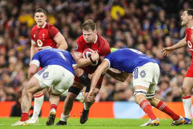 Galler 'den Olly Cracknell, 15 Şubat 2026' da İngiltere 'nin Cardiff kentindeki Principality Stadyumu' nda oynanan Galler - Fransa maçında ele geçirildi.