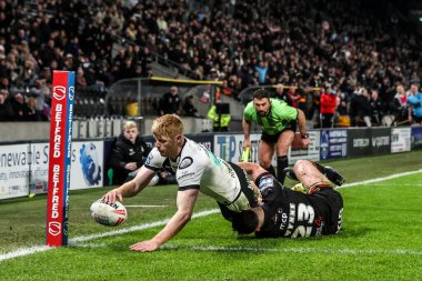 Hull FC 'den Harvey Barron, 14 Şubat 2026' da İngiltere 'nin Hull kentindeki MKM Stadyumu' nda oynanan Betfred Süper Lig 1.