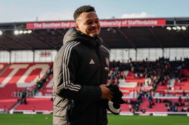Fulham 'dan Rodrigo Muniz, 15 Şubat 2026 tarihinde İngiltere' nin Trent kentindeki Stoke On Trent Stadyumu 'nda oynanan 4.