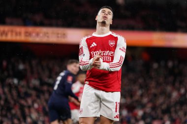 Arsenal takımından Gabriel Martinelli, 15 Şubat 2026 tarihinde Birleşik Krallık 'ın Emirates kentinde oynanan Arsenal - Wigan Atletizm karşılaşmasında oynanan 4.
