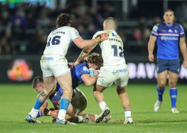 Wakefield Trinity 'den Harvey Smith, Wakefield Stadyumu, Wakefield, Birleşik Krallık' ta 14 Şubat 2026 'da oynanan Betfred Süper Lig Turu birinci tur karşılaşmasında Toulouse Olympique' e karşı Mathieu Jussaume tarafından yenildi.