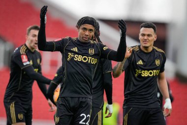 Fulham 'lı Kevin, 15 Şubat 2026 tarihinde İngiltere' nin Trent kentindeki Stoke On Trent Stadyumu 'nda oynanan 4. Rauntluk Emirlikler Kupası karşılaşmasında 1-1' lik galibiyetini kutluyor.