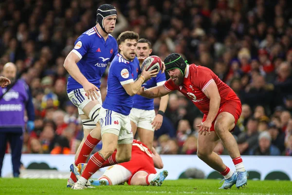 Fransız Matthieu Jalibert, 15 Şubat 2026 'da İngiltere' nin Cardiff kentindeki Principality Stadyumu 'nda oynanan Galler-Fransa maçında ara verdi.