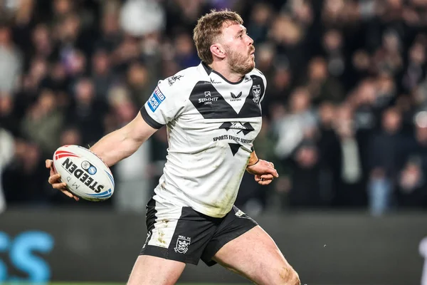 Hull FC 'den Joe Batchelor, 14 Şubat 2026' da İngiltere 'nin Hull kentindeki MKM Stadyumu' nda oynanan Betfred Süper Lig 1.