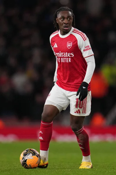 Arsenal takımından Eberechi Eze, 15 Şubat 2026 tarihinde Birleşik Krallık 'ın Emirates kentinde oynanan 4.