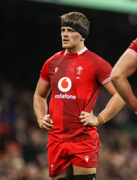 Galler 'den Alex Mann Guinness Altı Uluslar arası maç sırasında Prince, Cardiff, İngiltere' de Galler - Fransa maçı, 15 Şubat 2026