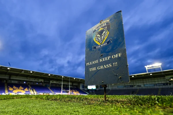 Halliwell Jones Stadyumu, 13 Şubat 2026 'da İngiltere' nin Warrington kentindeki Halliwell Jones Stadyumu 'nda oynanan Warrington Wolves-St Helens maçı öncesinde oynanan Betfred Süper Lig 1.