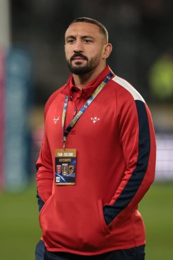 Hull KR 'dan Elliot Minchella, 19 Şubat 2026 tarihinde İngiltere' nin Hull kentindeki MKM Stadyumu 'nda Hull KR ile Brisbane Broncos arasında oynanan Dünya Kulüpler Kupası 2026 karşılaşmasında yerini aldı.