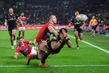 Hull KR 'dan Mikey Lewis, Brisbane Broncos takımından Gehamat Shibasaki' nin 19 Şubat 2026 tarihinde İngiltere 'nin Hull, Hull kentinde oynanan Dünya Kulüpler Kupası' nda Hull KR-Brisbane Broncos maçında gol atmasını engelledi.