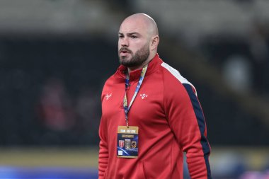 Hull KR 'dan Sam Luckley, 19 Şubat 2026 tarihinde İngiltere' nin Hull kentindeki MKM Stadyumu 'nda Hull KR ile Brisbane Broncos maçına geldi.