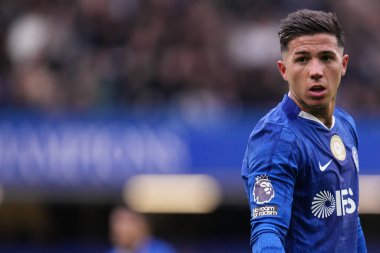 Chelsea Premier Ligi karşılaşmasında Chelsea ile Burnley arasında 21 Şubat 2026 'da Stamford Bridge, Londra' da oynanan karşılaşmada Chelsea 'den Enzo Fernandez