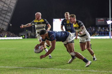 Kallum Watkins of Leeds Rhinos goes over for a try during the Betfred Super League Round 2 match Leeds Rhinos vs York Knights at AMT Headingley Stadium, Leeds, United Kingdom on 20 February 2026
