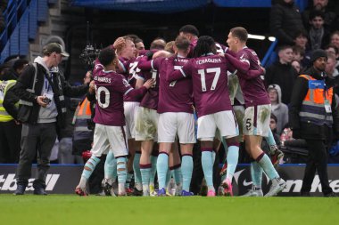 Burnley, 21 Şubat 2026 'da İngiltere' nin Stamford Bridge kentinde oynanan Premier League karşılaşmasında Chelsea-Burnley maçında golü kutladı.