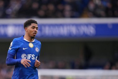 Chelsea 'den Wesley Fofana Premier League karşılaşmasında Chelsea' ye karşı Stamford Bridge, Londra, Birleşik Krallık 'ta 21 Şubat 2026' da oynanan karşılaşmada