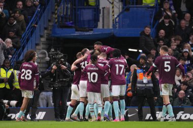 Burnley oyuncuları, 21 Şubat 2026 tarihinde İngiltere 'nin Stamford Bridge kentinde oynanan Premier League karşılaşmasında Chelsea ile Burnley arasında oynanan 1-1 eşitliği kutladı.