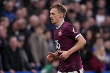 James Ward-Prowse of Burnley during the Premier League match Chelsea vs Burnley at Stamford Bridge, London, United Kingdom on 21 February 2026