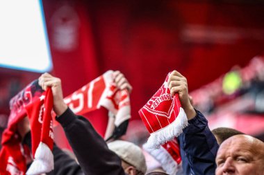 Nottingham Forest taraftarları Premier League maçından önce Nottingham Forest Liverpool 'a karşı 22 Şubat 2026' da City Ground, Nottingham, İngiltere 'de oynandı.
