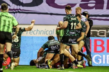 Wigan Warriors 'dan Bevan French, 26 Şubat 2026' da İngiltere 'nin Wigan şehrindeki Brick Community Stadyumu' nda oynanan Betfred Süper Lig karşılaşmasında Wigan Warriors - Leigh Leopards maçına çıkıyor.