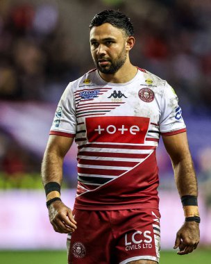 Wigan Warriors 'un Bevan Fransızcası Betfred Süper Ligi maçı sırasında Wigan Warriors, Wigan Leopards' a karşı Brick Community Stadyumu, Wigan, Birleşik Krallık 'ta 26 Şubat 2026' da oynandı.